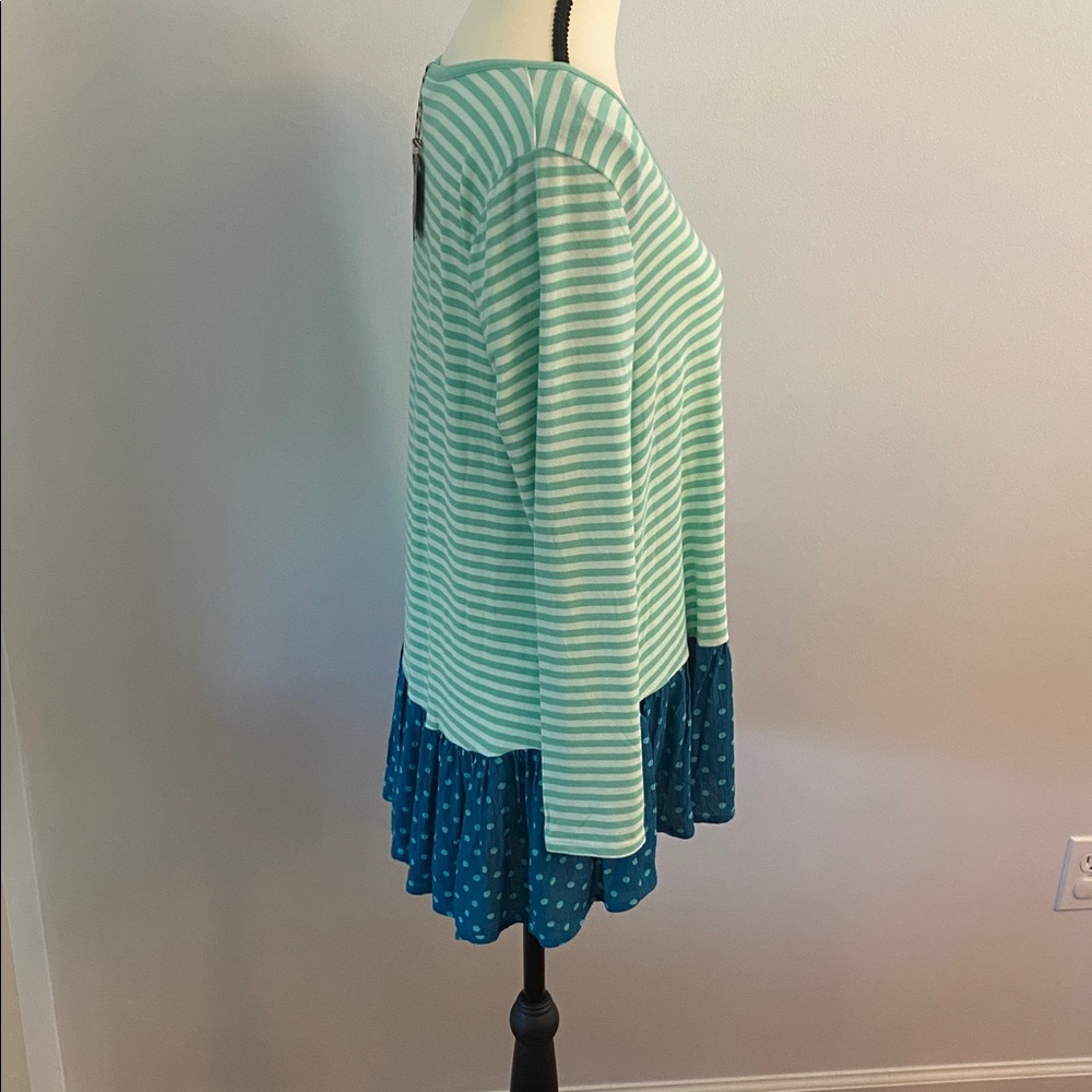 Matilda Jane NWT size small striped and dotted top - Picture 3 of 8